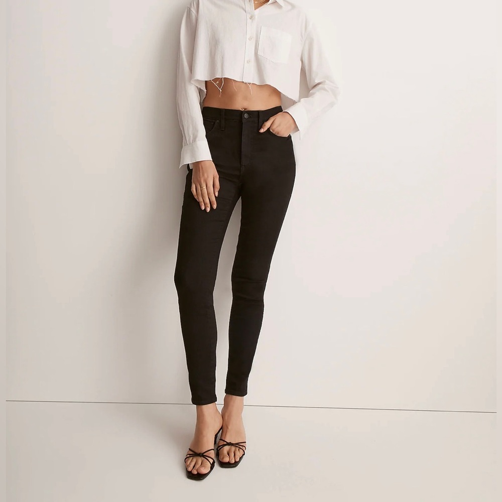 Madewell women 9” high rise skinny black jeans‎ size 29